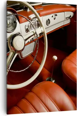 Produktbild von Bild auf Leinwand - Leinwandbild - Einteilig - Auto Innenraum Klassisch - 70x100cm - Wand Bild - Wanddeko - Wandbilder - Leinwanddruck - Wanddekoration - Leinwand bilder - Wandbild - PA70x100-0149
