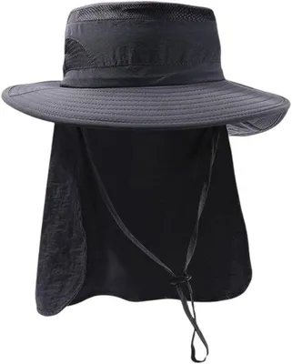 Produktbild von Dunkelgraue Sonnenmütze UPF 50+ UV-Schutz für Herren und Damen