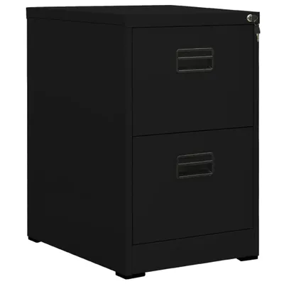 Produktbild von Aktenschrank Schwarz 46x62x72,5 cm Stahl