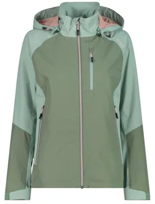 Imagen del producto de Chaqueta para mujer, color salvia, con cremallera y capucha (modelo E452), talla 36