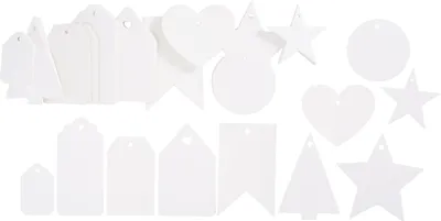 Produktbild von VBS XXL Geschenk-Anhänger "White Mix", 100 Stück