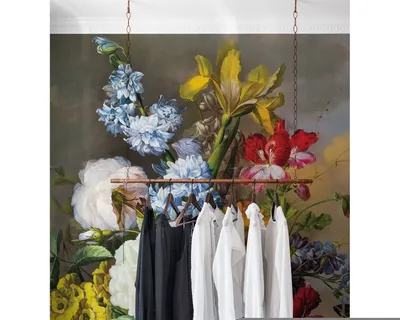 Produktbild von Coloray Fototapete 250x104 cm Latextapete Magicstick - Stilllebenstraußöl-Jahrhundert
