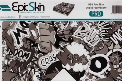 Obrázok produktu pre PS4 Pro Skin - Design Nálepka Stickerbomb BW