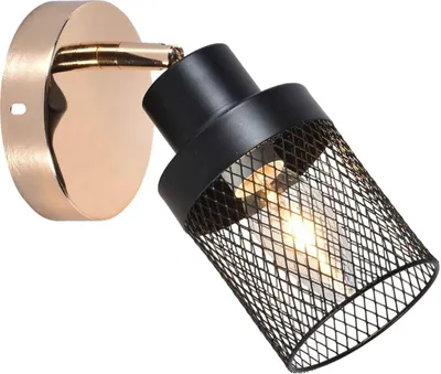 Zdjęcie produktu dla Kinkiet GISSI miedź-czarny 1xE14x60W metal wym:16,5x10x19cm IP20 Lampex