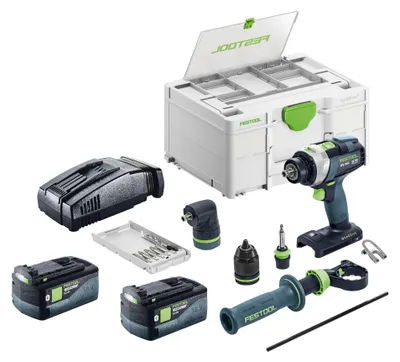Obrázok produktu pre Festool TPC 18/4-Basic-Set akumulátorová vŕtačka s príklepom 18 V 75 Nm bezkefová + 2x akumulátor 5,0 Ah + rýchlonabíjačka + Systainer