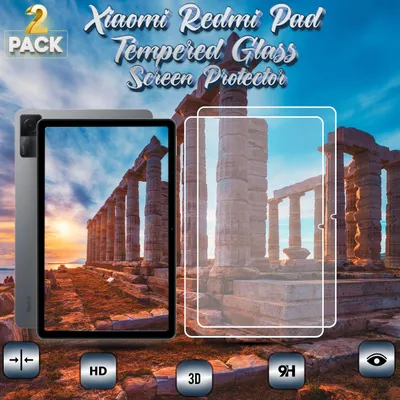 Produktbild von 2-Pack Xiaomi Redmi Pad Displayschutzfolie - Gehärtetes Glas 9H - Super Qualität 3D