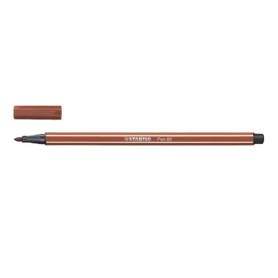 Obrázok produktu pre STABILO Pen 68, 1 farba/farieb, Hnedá, Guličkové zakončenie, 1 mm, Hnedá, Šesťhranný