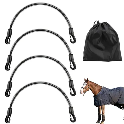 Productafbeelding van Schweifriemen voor paarden met dubbele clips, 4 stuks, 54 cm