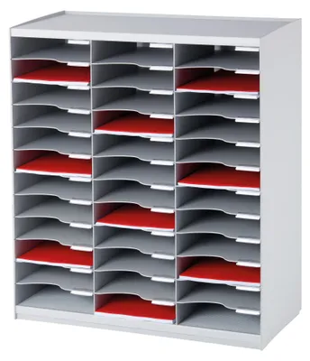 Immagine prodotto di PAPERFLOW 803.02 Stazione di smistamento grigio chiaro con 36 scomparti