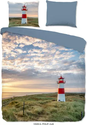 Produktbild von Guten Morgen Bettbezug "Leuchtturm in den Dünen" - multi - (200x200/220 cm) - Baumwolle