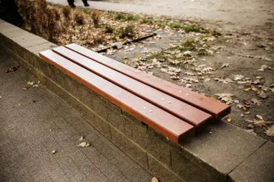 Obrázok produktu pre Jednoduchá drevená záhradná lavička bez operadla Parková lavička Drevená lavička Brown