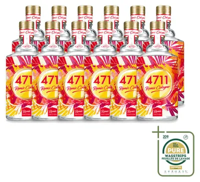 Imagen del producto de 12 unidades de Colonia 4711 Remix, Eau de Cologne en spray, aroma a pomelo, 100 ml, pack ahorro