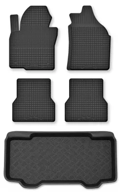 Imagen del producto de Alfombrillas de goma + bandeja de maletero para Mini Cooper F56 desde 2013 – juego de 5 piezas, , a medida – Wielganizator Semi-Universal