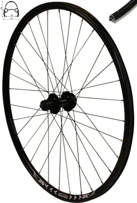 Produktbild von REDONDO 26 Zoll Hinterrad Laufrad Fahrrad V-Profil Felge Schwarz 6-Loch Disc