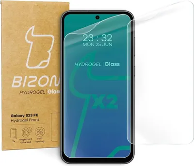 Produktbild von Bizon Glass Hydrogel Frontdisplayschutz für Galaxy S23 FE, 2 Stück