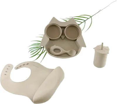 Produktbild von Beiger Kinderteller aus Silikon