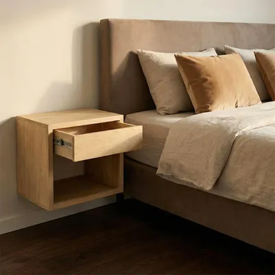 Produktbild von Giga Meubel Nachttisch Jeff - Schwebend Natur Mangoholz - 40x30x40cm