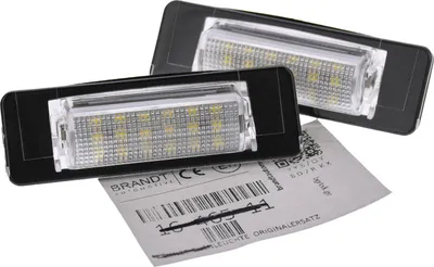 Produktbild von BRANDT AUTOMOTIVE Kennzeichenleuchten LED kompatibel mit Mercedes Benz CLK W 208 A208 C208 C-Klasse W202 E-Klasse W210 Kennzeichenbeleuchtung