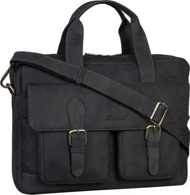 Produktbild von Benthill Aktentasche aus Leder - Lehrertasche Umhängetasche - Leder-Tasche Business - Echt-Leder Herren Arbeitstasche aus Büffelleder