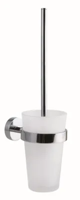 Produktbild von TESA Smooz, WC-Bürste & Halter, Silber, Weiß, Metall, Nylon, Klassisch, Hängender Ring