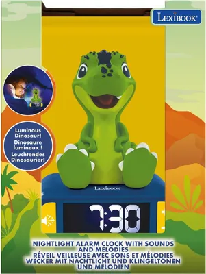 Image de Réveil avec veilleuse Dinosaure en 3D