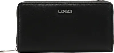 A black L.Credi wallet is shown from the front against a white background.