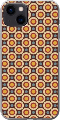 Produktbild von MuchoWow® Handyhülle Schutzhülle Hülle für Telefoonhoesje iPhone 13 Retro - Vintage - Design - Kreis Silikon Softcase Handy Hülle - Karteninhaber