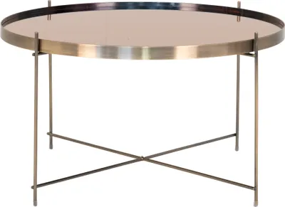 Zdjęcie produktu dla House Nordic stolik kawowy Scarlett 70x40 cm okrągły mosiądz