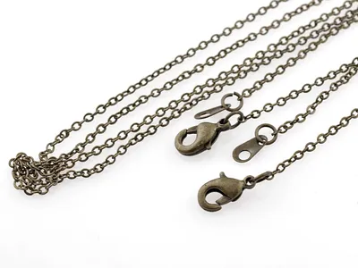 Produktbild von Vintageparts Lange Gliederkette Messing antik bronze 95 cm