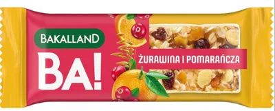 Immagine prodotto di Bakalland Baton Ba! z Żurawiną i Pomarańczą 40 g