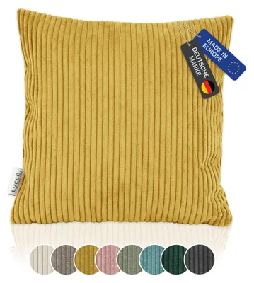 Produktbild von Kissenbezug aus trendigem Cordstoff (40x40cm), senf / gelb