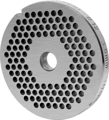 Produktbild von WolfCut INOX Lochscheibe Gr. 10 & 12-3,5 MM Bohrung - für Fleischwolf Reber Typ N.12EL9501 N, Alexanderwerk, Bartscher FW80,12SQO