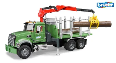 Obrázek produktu pro BRUDER MACK Granite Timber truck with 3 trunks, 4 rok/roky, ABS umělá hmota, Vícebarevný