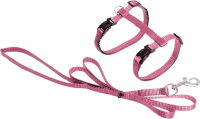 Obrázok produktu pre KARLIE postroj pre mačky s vodítkom "Art Sportiv Plus", ružový, D: 110 cm, Š: 10 mm