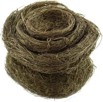 Produktbild von Kaemingk Oster-Deko Nester Braun aus getrocknetem Gras - 3er-Set
