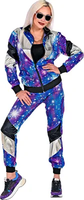 Produktbild von 80er JAHRE DISCO TRAININGSANZUG (Oberteil, Hose) Gr. XXL