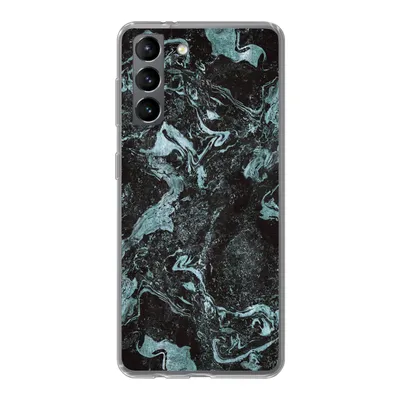 Produktbild von MuchoWow® Handyhülle Schutzhülle Hülle für Samsung Galaxy S21 Naturstein - Blau - Stein Silikon Softcase Handy Hülle - Softcase