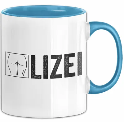 Produktbild von Polizei Polizist Tasse Geschenk Lustige Geschenkidee Spruch Polize (Blau)