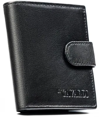 Obrázek produktu pro 4U CAVALDI Pánská peněženka z přírodní kůže černá RFID 11x9 cm