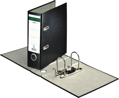 Produktbild von Ordner A5 hoch 70mm PP-kaschiert schwarz Packung mit 15 Stück