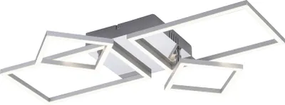 Produktbild von JUST LIGHT LED Deckenleuchte IVEN quadratisch kleine Quadrate sind schwenkbar silber Wohnbereich, z.B. Wohnzimmer, Schlafzimmer, Esszimmer, Flur, Büro-/Arbeitszimmer