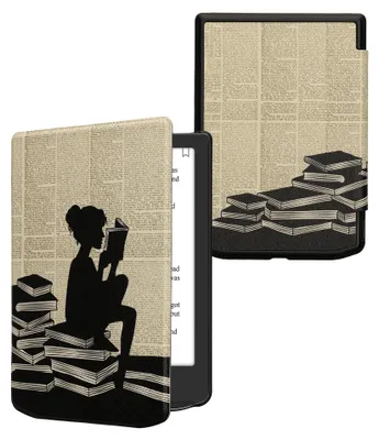 Produktbild von kwmobile Schutzhülle für Pocketbook Verse / Verse Lite / Verse Pro / Color / Vivlio Light/Light HD Hülle - eReader Flip Case mit Auto Sleep Funktion -