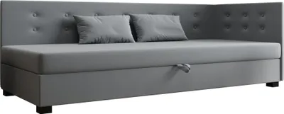 Obrázok produktu pre AURA SOFA Boxspringová posteľ NEMO PLUS 80x195 Kompletná sada s matracom Bonell, čalúnená posteľ s úložným priestorom – tyrkysová, SAWANA 72