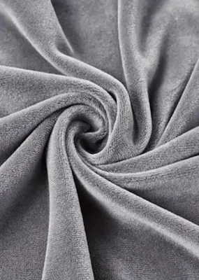 Produktbild von Spannbettlaken Velours grau 60x190 cm für Kosmetikliege aus Baumwolle und Polyester