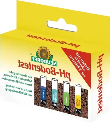 Produktbild von BodenpH-Testset - pH-Messgerät - Bodenanalyse - Set aus 8 Tests - Farbverteilungsmethode