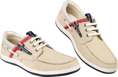 Produktbild von nebulus Leder-Bootsschuhe RIVA, Segelschuhe , Mokassins , Q1416 - Herren, weiß, 43