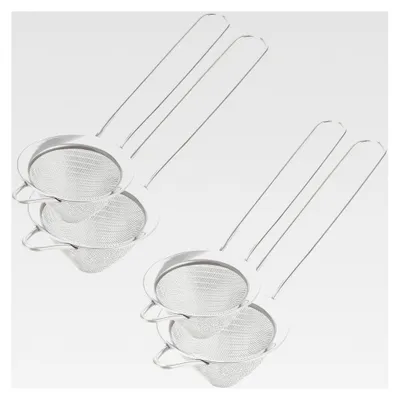 Produktbild von 4-teiliges Set Passiersiebe in 8,5 x 23 cm und 7 x 18,5 cm aus Edelstahl
