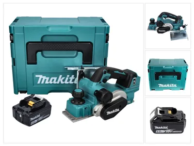 Produktbild von Makita DKP 181 G1J Akku Hobel Falzhobel 82 mm 18 V Brushless + 1x Akku 6,0 Ah + Makpac - ohne Ladegerät
