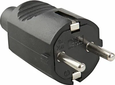 Produktbild von Onlex Stecker 10/ 16a Schwarz Schwarz One Size
