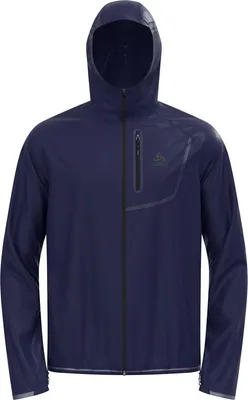 Produktbild von Wasserdichte Zeroweight Dual Dry Performance Knit Laufjacke, Herren - Odlo, Farbe:21120 eclipse, Größe:XL